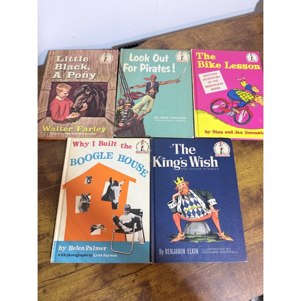 Beginner Books Lot 5 Vintage Childrens Hardcover Berenstain Bears Dr Seuss Y2K